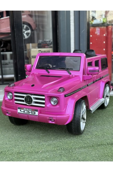 BRABUS PEMBE METALİK BOYALI AKÜLÜ ARABA 0-6 YAŞ 