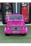BRABUS PEMBE METALİK BOYALI AKÜLÜ ARABA 0-6 YAŞ 