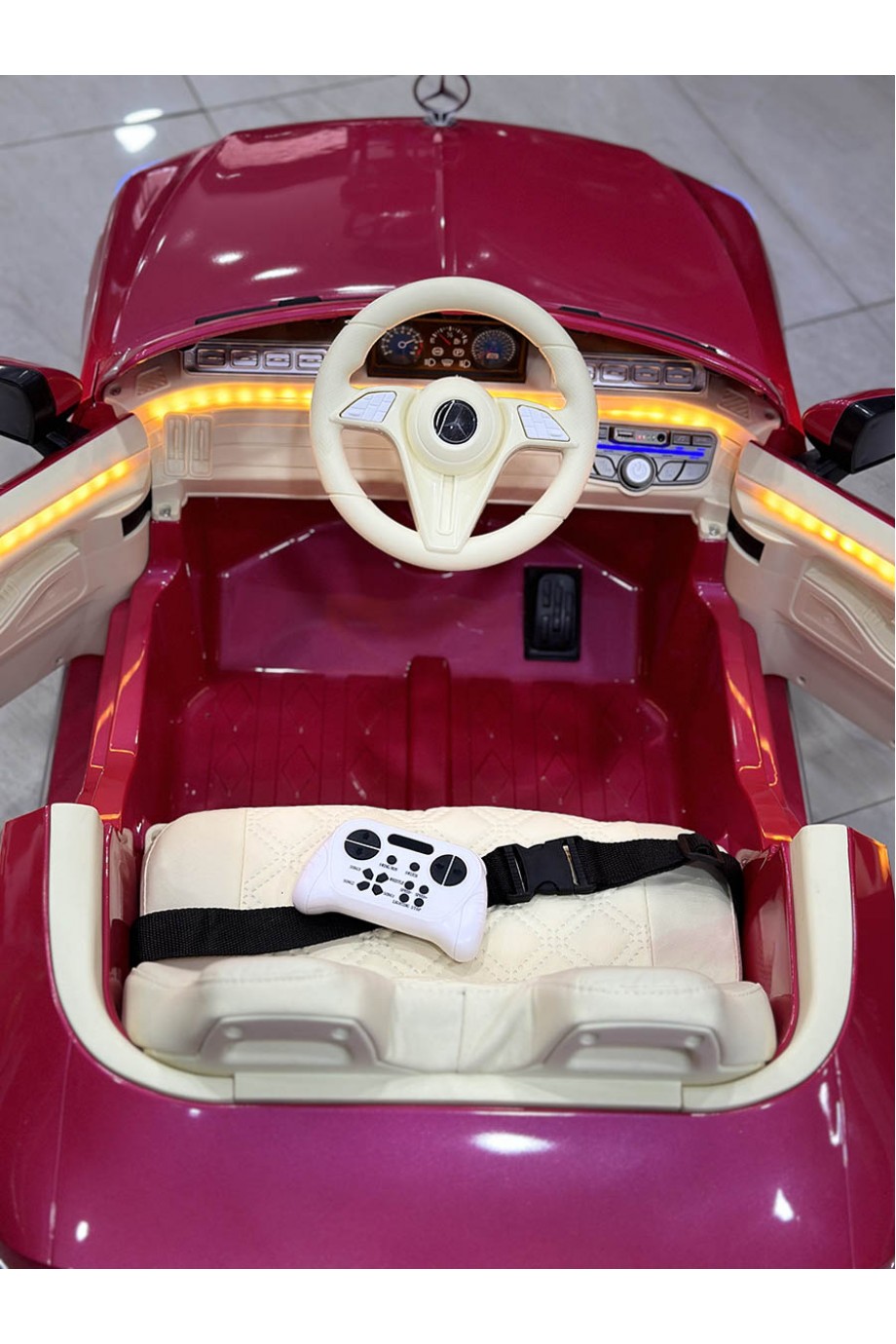 MERCEDES S600 EVA LASTİK AKÜLÜ ARABA 12V PEMBE