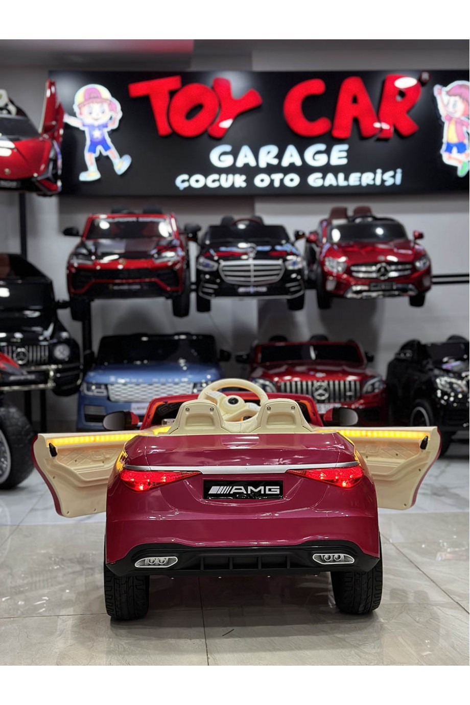 MERCEDES S600 EVA LASTİK AKÜLÜ ARABA 12V PEMBE