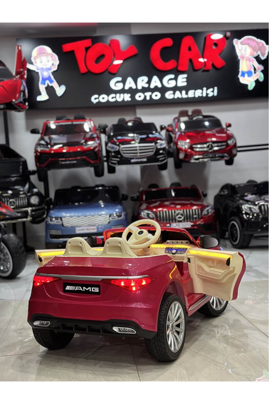 MERCEDES S600 EVA LASTİK AKÜLÜ ARABA 12V PEMBE