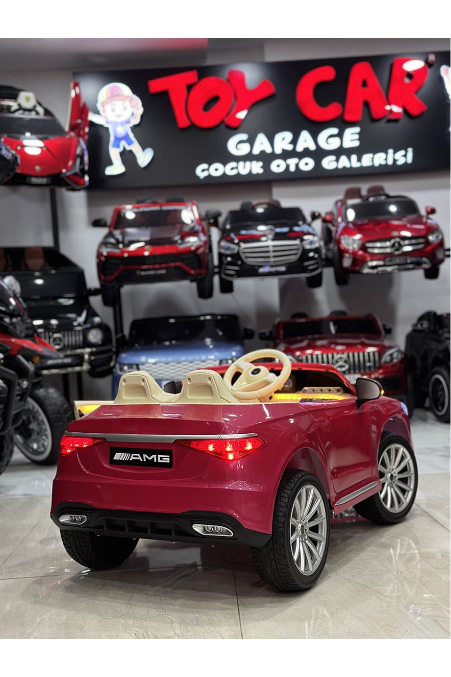 MERCEDES S600 EVA LASTİK AKÜLÜ ARABA 12V PEMBE