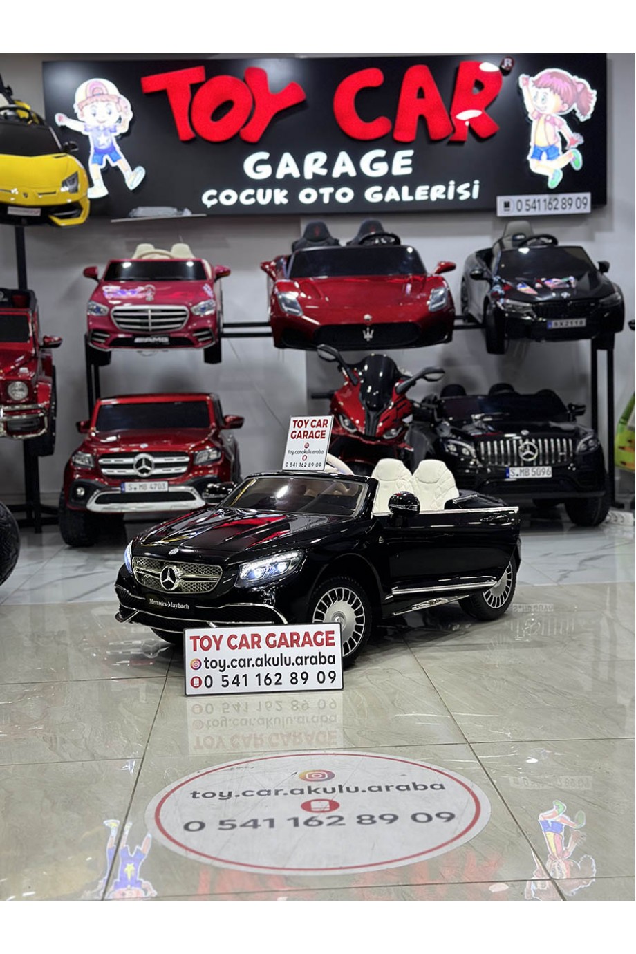 MERCEDES MAYBACH TABLETLİ 12V SİYAH