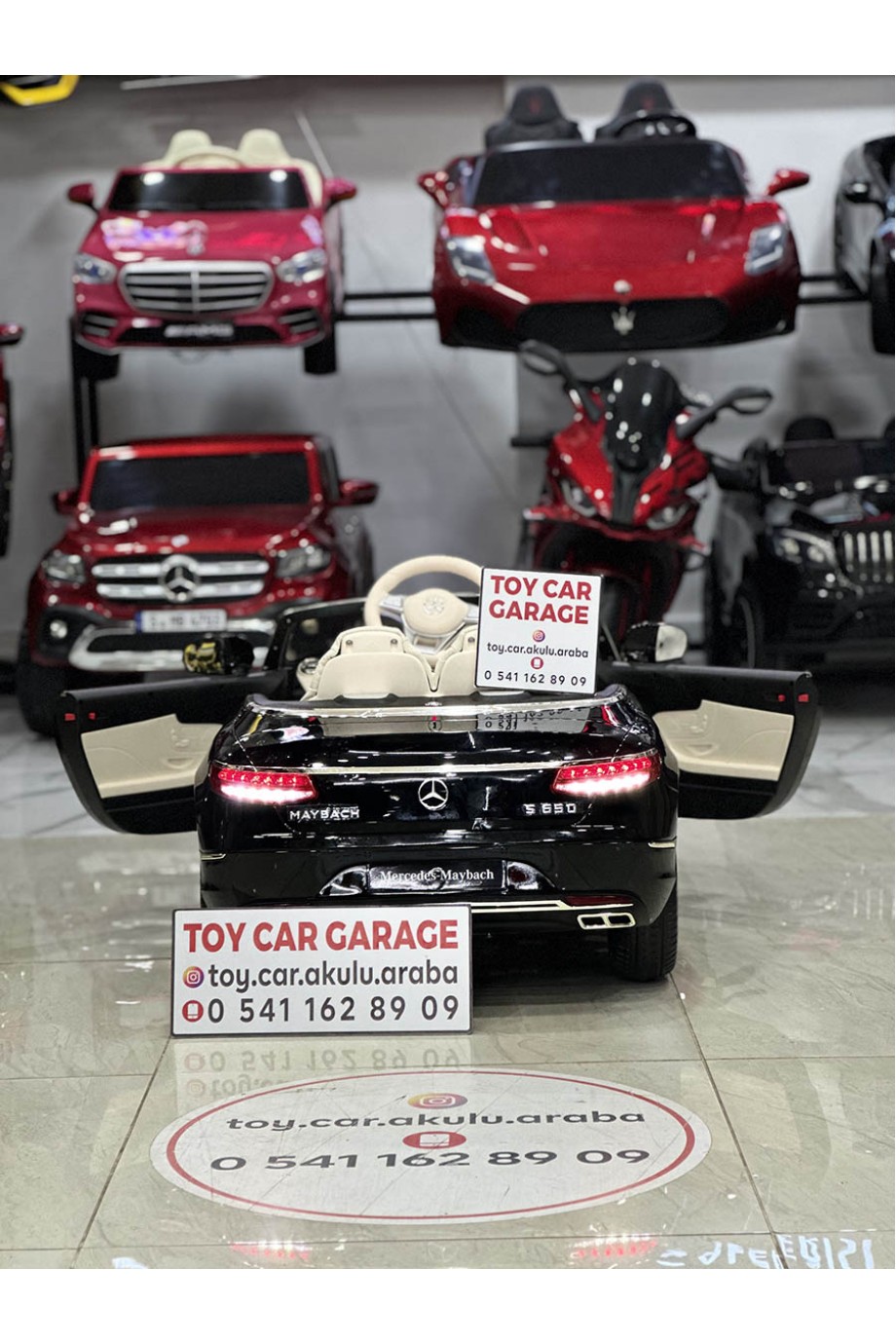 MERCEDES MAYBACH TABLETLİ 12V SİYAH