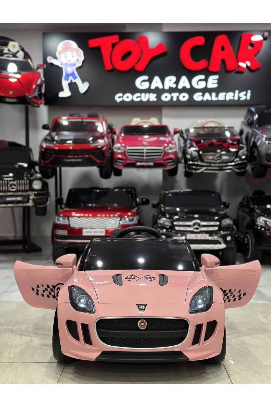 JAGUAR 12V PEMBE AKÜLÜ ARABA 0-6 YAŞ