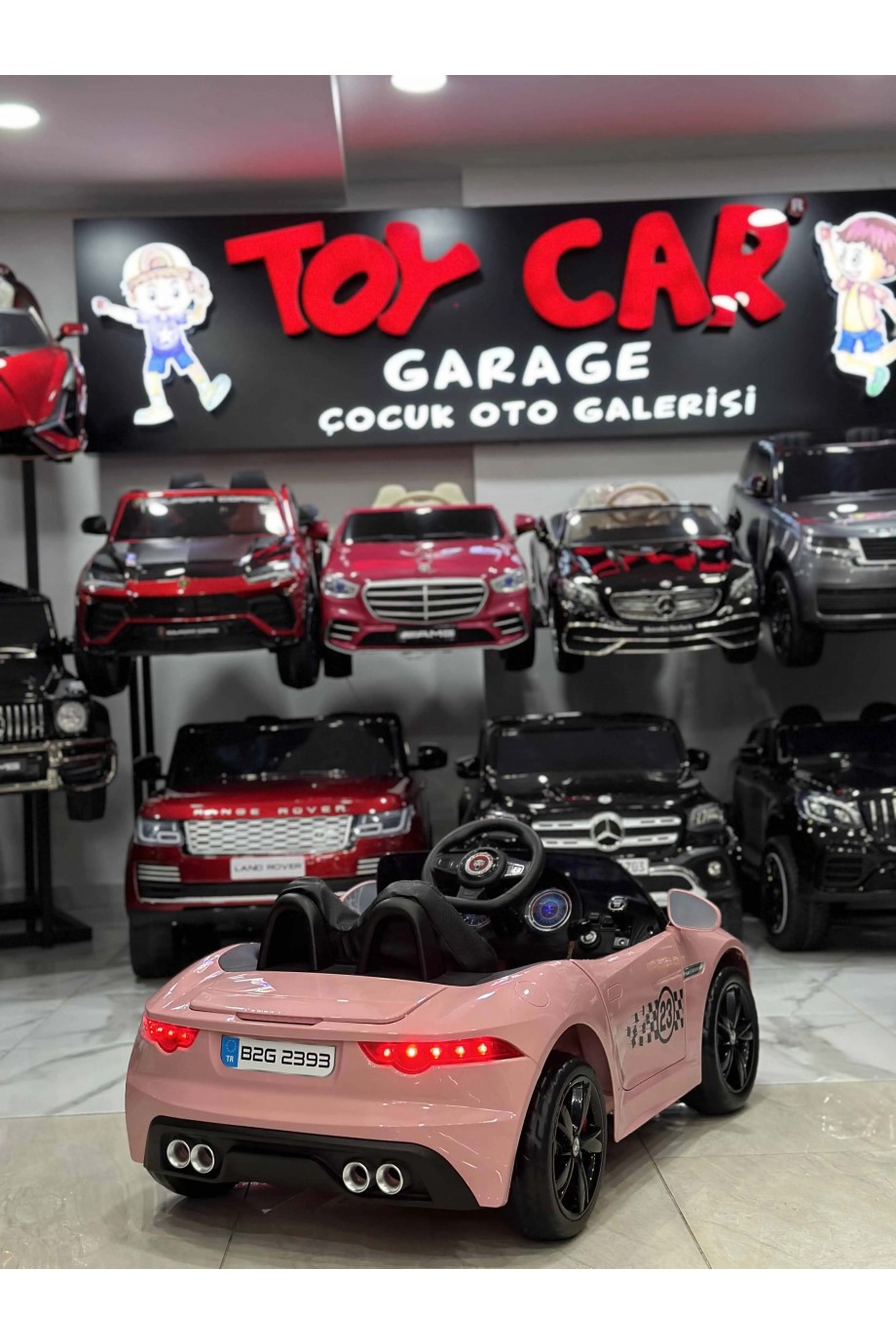 JAGUAR 12V PEMBE AKÜLÜ ARABA 0-6 YAŞ